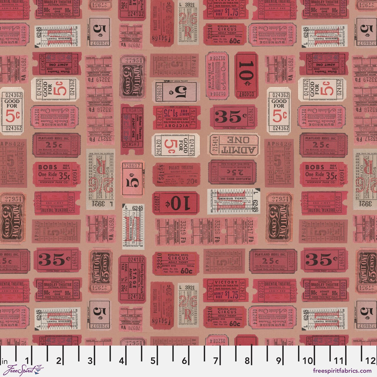Tickets in Red (pwth222.red) | Eclectic Elements Palette in Red | Tim Holtz | Free Spirit